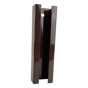 Connettore per paletto di pannello 60×40 mm – marrone RAL 8017, lunghezza 190 mm