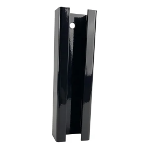 Connettore per palo per recinzione a pannelli 60×40 mm – nero RAL 9005, lunghezza 190 mm
