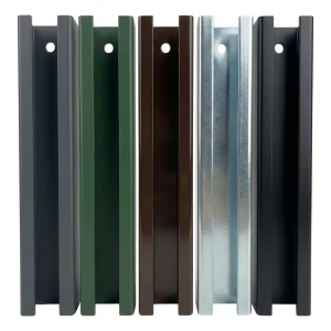 Connettore per palo a pannelli 60×40 mm – verde RAL 6005
