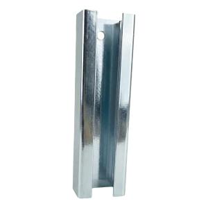 Connettore per palo da recinzione 60×40 mm – zincato, lunghezza 190 mm