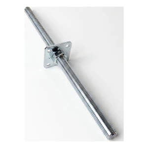Portapilastro regolabile 80×80 mm, filettatura M24 – altezza 500 mm, zincato