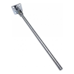 Portapilastro regolabile 80×80 mm, filetto M20 – altezza 500 mm, zincato
