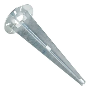 Supporto a infissione per lampada da giardino, rotondo Ø 150, zincato argento