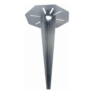 Supporto per lampada da giardino da infiggere, ottagonale Ø 190, zincato argento