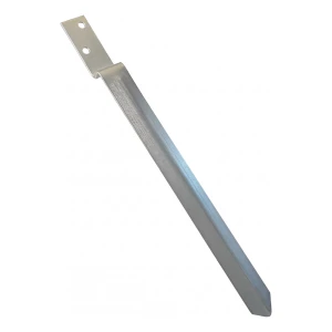 Supporto per palo a infissione tipo L400, zincato argento