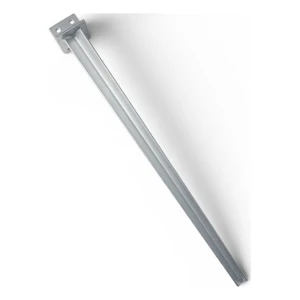 Supporto per palo a infissione tipo L500, zincato argento