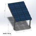 Parcheggio fotovoltaico per 1 Veicolo L 5,7m x 3,3m Carport GPV-101-06 (4)