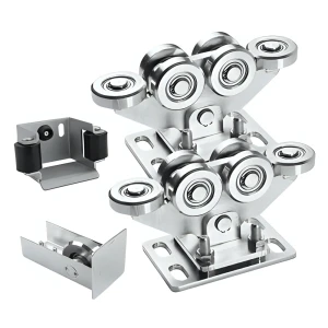 Kit carrelli 80 (6 ruote) + accessori KIT per cancelli scorrevoli autoportanti