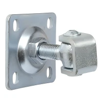 Cerniera regolabile con piastra M16 80x80x3 mm, occhiello zincato