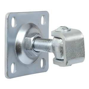 Cerniera regolabile con piastra M16 80x80x3 mm, occhiello zincato