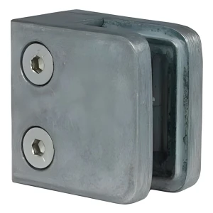 Supporto per vetro 45x45x26 mm, vetro 6-10,76 mm, zamak, sistema piatto, grezzo
