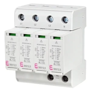 Limitatore di sovratensioni Tipo 1+2+3 (B+C+D) 4P 20kA 1,5kV ETITEC ML T123 300/125 4+0 002440667 ETI