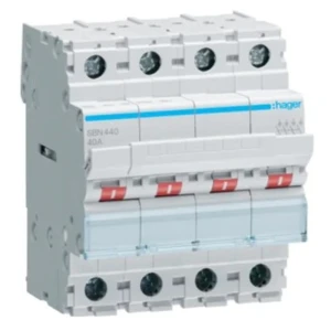 Interruttore di isolamento trifase 4P 40A 400V AC SBN440 HAGER