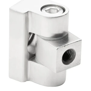 Cerniera 180° per supporto vetro 45 x 45 x 26 mm AISI304, satinata
