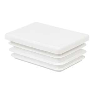 Tappo per tubo rettangolare 20×40 mm, bianco