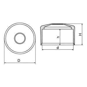 Copripalo per recinzione 1 1/2" (Ø 48,3 mm), antracite