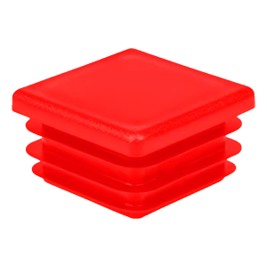 Tappo per tubo quadro 20×20 mm, rosso