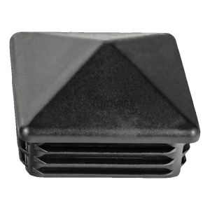 Tappo per tubo quadro 70×70 mm piramidale, nero
