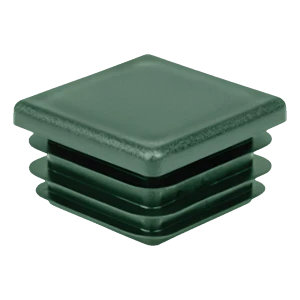 Tappo per tubo quadro 60×60 mm, verde, spessore parete 3,0–5,0 mm
