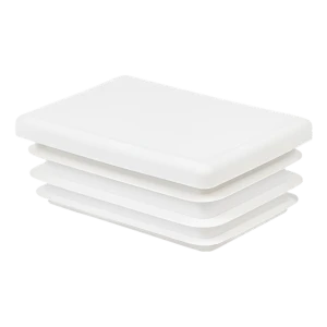 Tappo per tubo rettangolare 40×60 mm, bianco