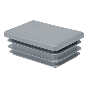 Tappo per tubo rettangolare 40×60 mm, grigio