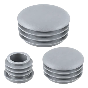 Tappo per tubo tondo bombato Ø 28 mm, grigio