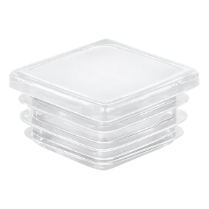 Tappo per tubo quadro 60×60 mm, incolore