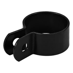 Collare terminale con un foro per palo tondo Ø 42 mm, nero (RAL 9005)