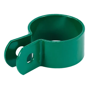 Collare terminale con un foro per palo tondo Ø 42 mm, verde (RAL 6005)