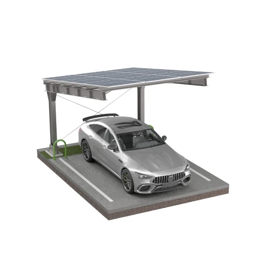 Parcheggio fotovoltaico per 1 Veicolo L 5,7m x 3,3m Carport GPV-101-06