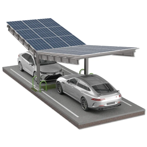 Parcheggio fotovoltaico per 2 Veicoli T 11,4m x 3,3m Carport GPV-101-08