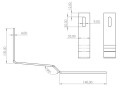 Gancio per tetto 279mm per tetti inclinati - SPEC - Acciaio inox H17 PV-08-37 (2)