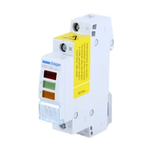 Lampada di segnalazione tripla LED rossa verde e arancione SVN129 HAGER GPV-401-58