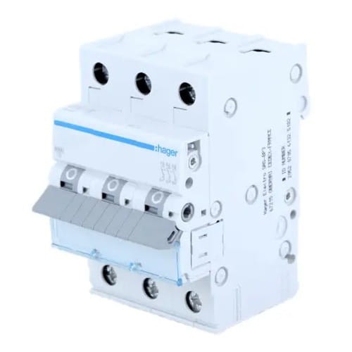 Interruttore automatico C 25A 3P 6kA MCN325E HAGER GPV-401-59
