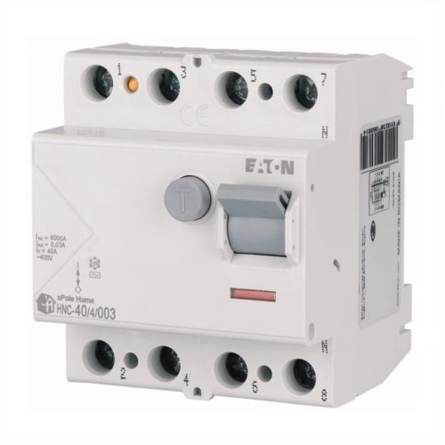 Interruttore differenziale 4P 40A 6kA 30mA tipo AC HNC-40/4/003 xPole Home 194694 EATON GPV-401-62
