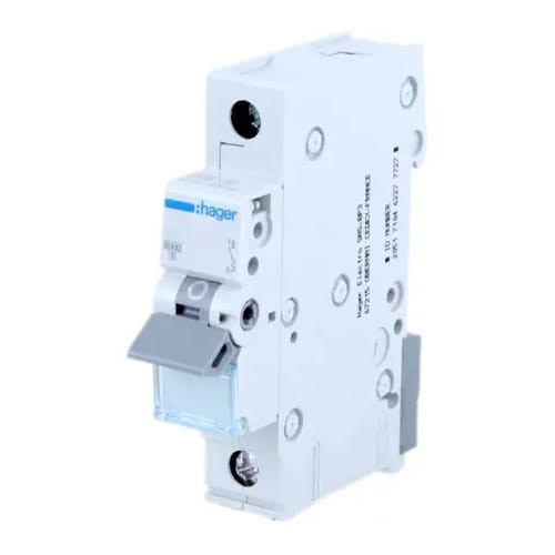 Interruttore automatico B 6A 1P 6kA MBN106E HAGER GPV-401-65