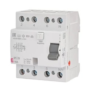 Interruttore differenziale 4P 40A 30mA tipo AC EFI6-P4 AC 40/0.03 002061652 ETI
