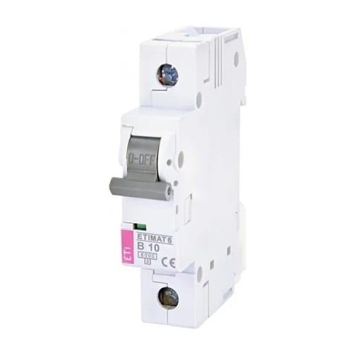 Interruttore automatico B 10A 1P 6kA ETIMAT6 002111514 ETI GPV-401-78