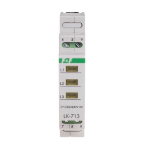 Segnalatore luminoso di controllo 3×230 V+N 3xLED 3 colori LK-713 K F&F FILIPOWSKI