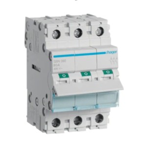 Interruttore di isolamento 3-fasi 3P 100A 400V AC SBN390 HAGER