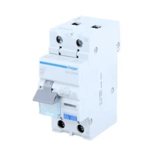 Interruttore differenziale con protezione da sovracorrente B 16A 1P+N 6kA 30mA tipo AC ADC916D HAGER