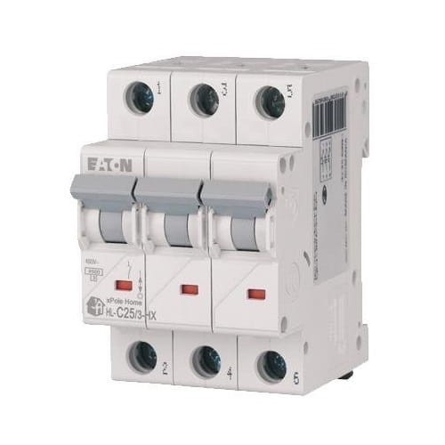 Interruttore automatico C 25A 3P 6kA HN-C25/3 xPole Home 194893 EATON GPV-401-99