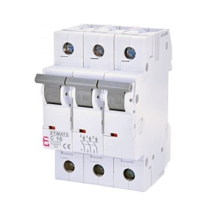 Interruttore automatico C 16A 3P 6kA ETIMAT6 002145516 ETI