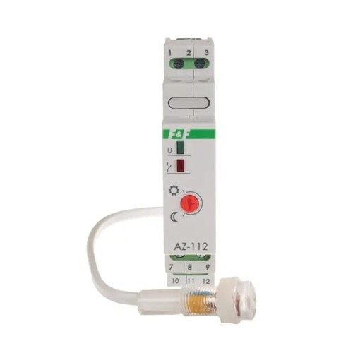 Interruttore crepuscolare 16A 230V 2-1000 lux IP20/65 DIN AZ-112 F&F FILIPOWSKI GPV-401-146