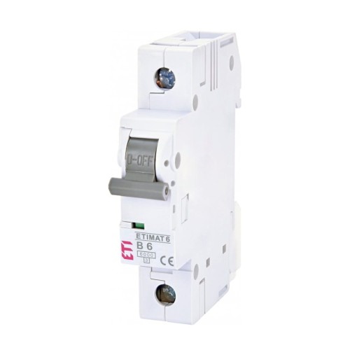 Interruttore automatico B 6A 1P 6kA ETIMAT6 002111512 ETI GPV-401-160