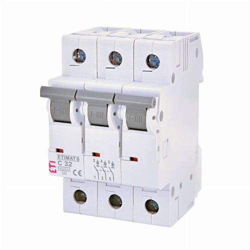 Interruttore automatico C 32A 3P 6kA ETIMAT6 002145519 ETI GPV-401-163