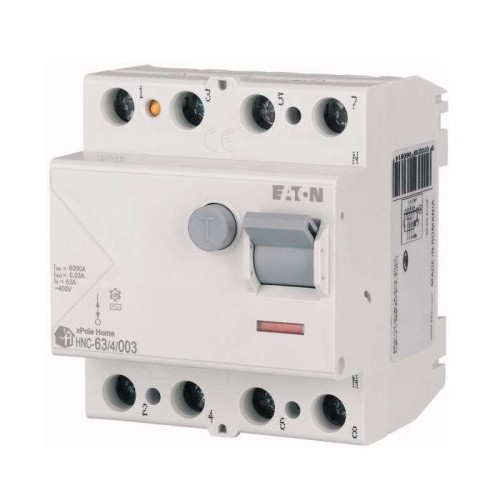 Interruttore differenziale 4P 63A 6kA 30mA tipo AC HNC-63/4/003 xPole Home 194695 EATON GPV-401-165