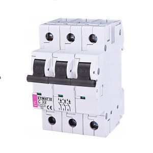 Interruttore automatico C 32A 3P 10kA ETIMAT10 002135719 ETI