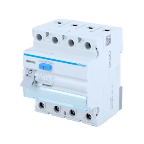 Interruttore differenziale 3P+N 40A 30mA tipo A CDA440J HAGER GPV-401-171