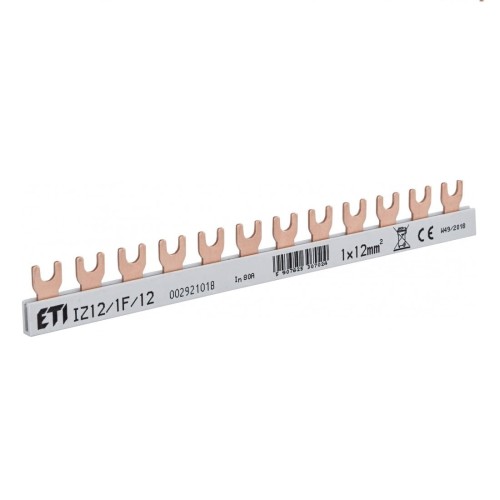 Barra collettrice isolata IZ12 1F 12 80A 002921018 ETI GPV-401-174